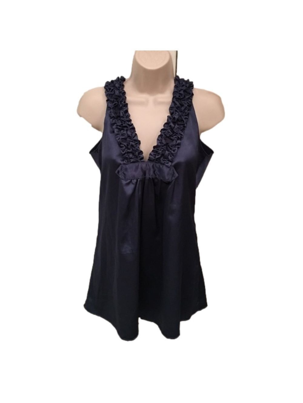 MAX STUDIO Shiny Dark Bluish Sexy Tank Top Size XS